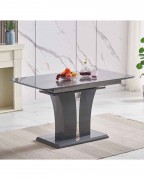 MOZART Grey Glass Extending 6 Seater Dining Table
