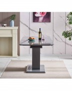 MOZART Grey Glass Extending 6 Seater Dining Table