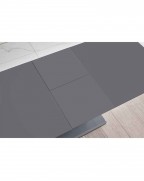 MOZART Grey Glass Extending 6 Seater Dining Table