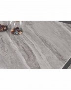 MILANO Grey Marble-Effect Glass 4-Seater Dining Table and 4 Monza Grey Chairs Set