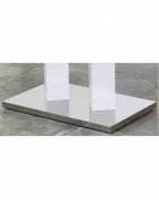 MERIDIAN White High Gloss Dining Table and 6 Isaac White Chairs Set